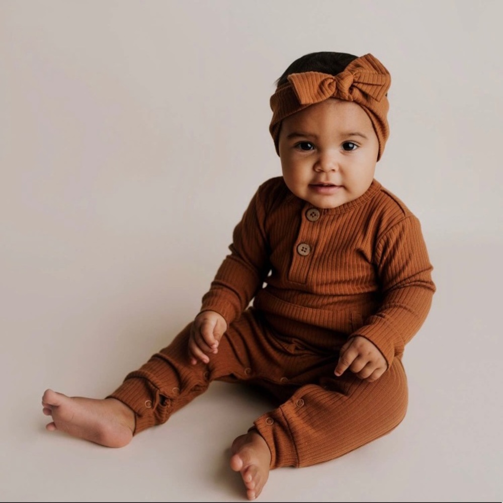 Ribbed Playsuit with Bow